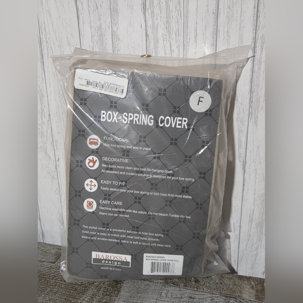 BAROSSA DESION BOX SPRING COVER TAUPE FULL